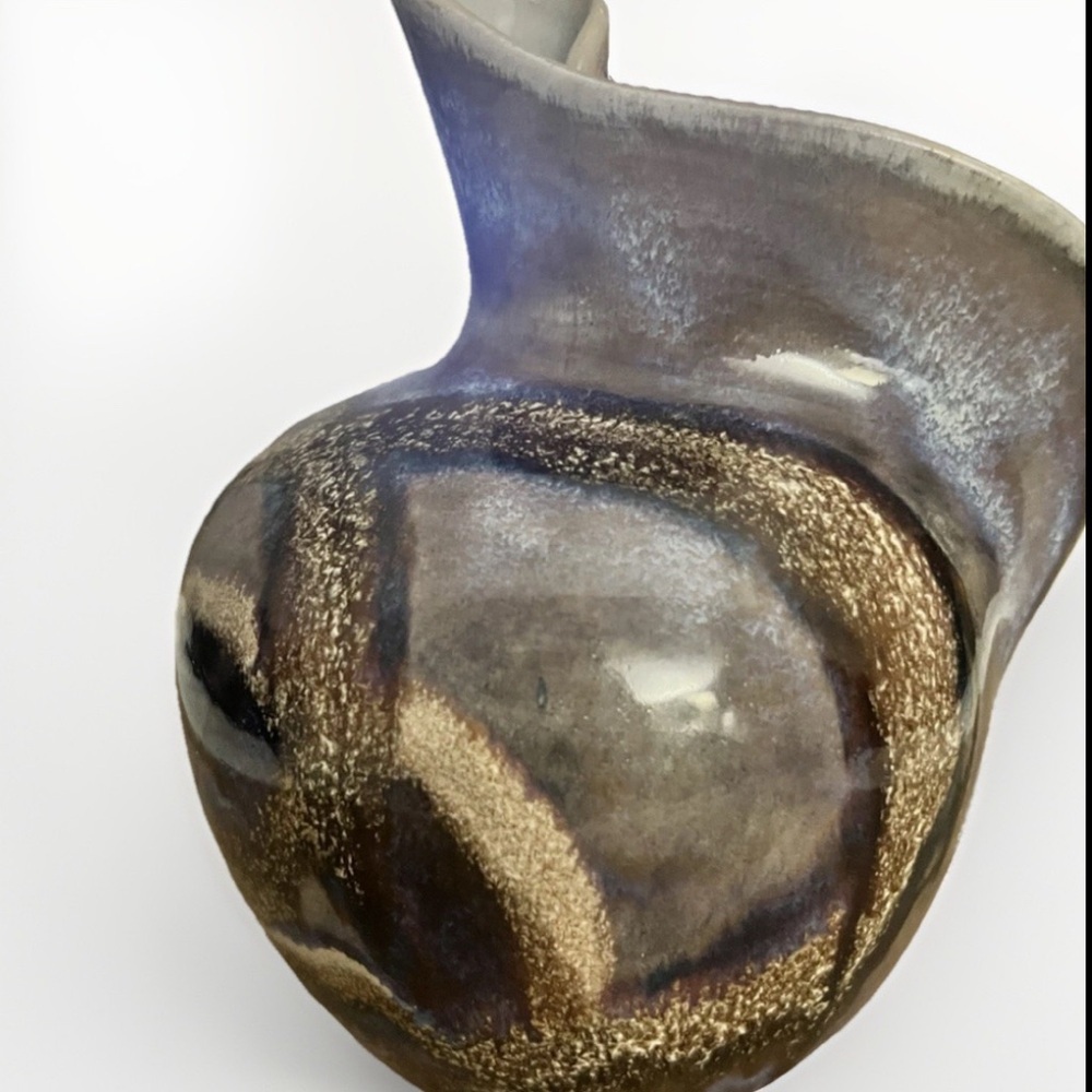 Vintage Art Pottery Ceramic Glazed Vase Signed Dudley Hawaii - Picture 4 of 6